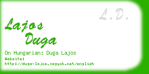 lajos duga business card